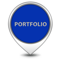 Porfolio pointer icon on white background