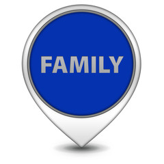 Family pointer icon on white background