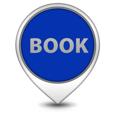 Book pointer icon on white background