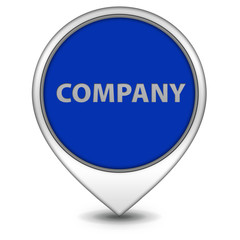Company pointer icon on white background