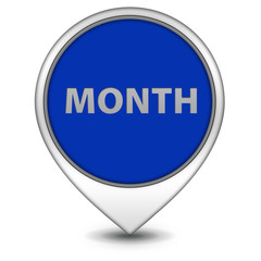 Month pointer icon on white background