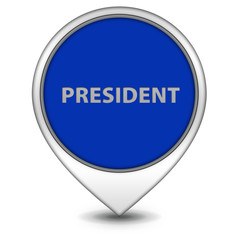 President pointer icon on white background
