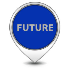 Future pointer icon on white background
