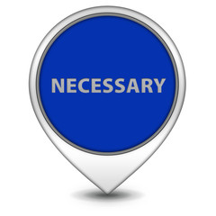 Necessary pointer icon on white background