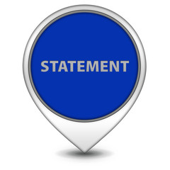 Statement pointer icon on white background