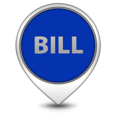 Bill pointer icon on white background