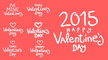 lettering day happy valentine for card