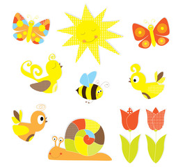 set of spring elements- vectors for children