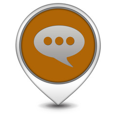 forum pointer icon on white background