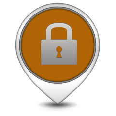 protect pointer icon on white background