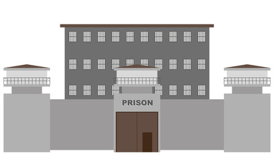 vector illustration of prison building