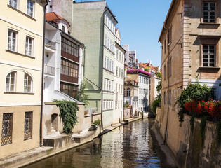 Fototapeta na wymiar Channel. Prague, Czech Republic.