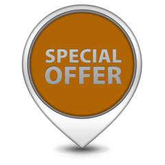 Special offer pointer icon on white background