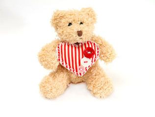 Valentine's Day. Cute teddy bear with heart