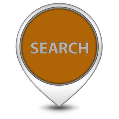 search pointer icon on white background