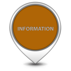 information pointer icon on white background