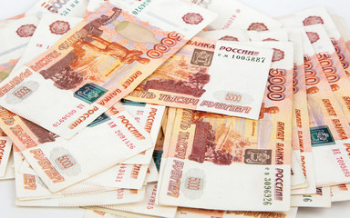 Money. Russian ruble.