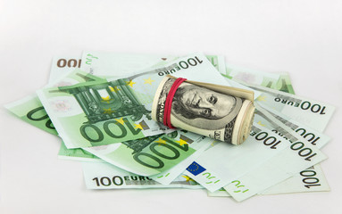 Money on a white background. Isolated.