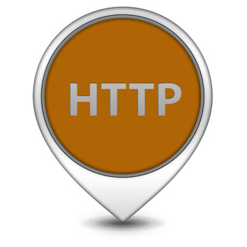 http pointer icon on white background