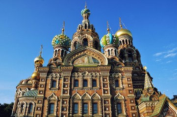 Fototapeta na wymiar Church on Spilled Blood of Christ in Saint Petersburg