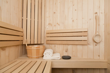 Obraz na płótnie Canvas relaxation in sauna
