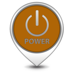 power pointer icon on white background