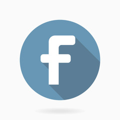 Fototapeta premium Letter F Vector Icon With Flat Design