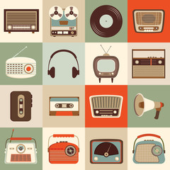 Vintage gears in flat design