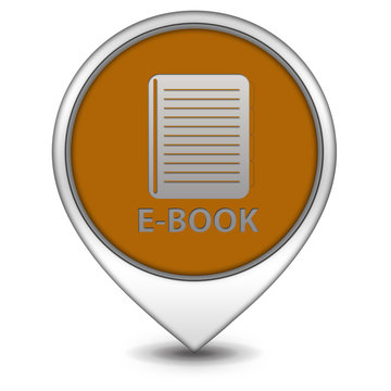 E-book pointer icon on white background
