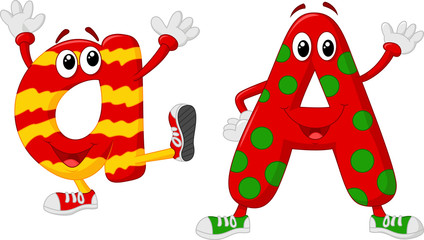 Cartoon alphabet A