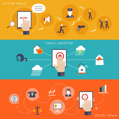 Mobile Apps News Flat Icon