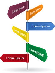 Modern road sign template. Vector illustration