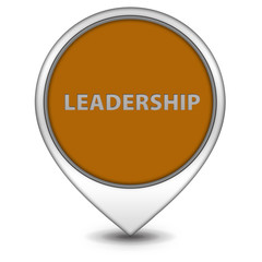 Leadership pointer icon on white background