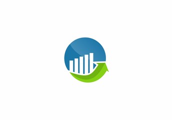 chart arrow finance growth template icon