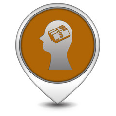 Money pointer icon on white background