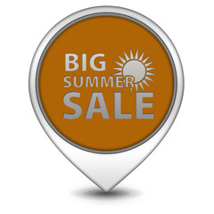 Summer sale pointer icon on white background