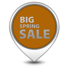 Spring sale pointer icon on white background