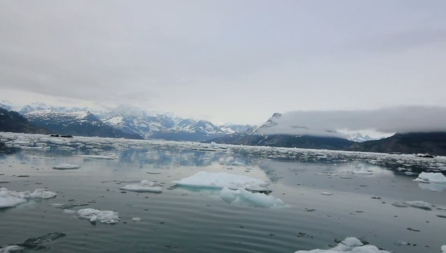 Ocean Iceberg Water Mountains Alaska