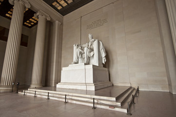 Statue of Abraham Lincoln at Lincoln Memorial, Washington DC, District of Columbia, USA, HDR