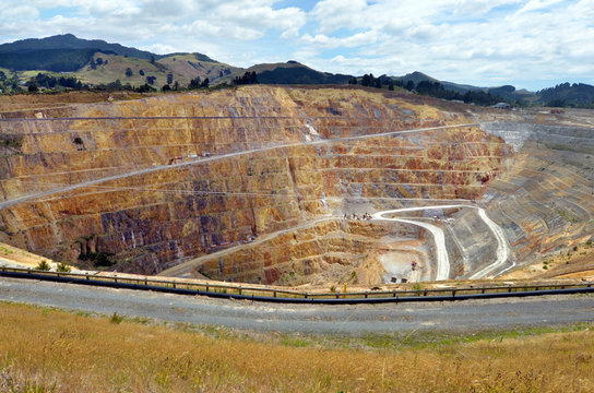 Waihi gold mine town - New Zealand