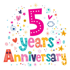five years anniversary celebration