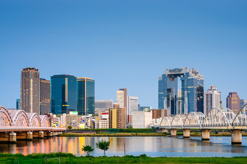 Obraz premium Osaka, Japan Cityscape