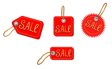 Sale icons on white