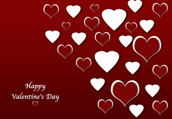 Heart valentine's day abstract background