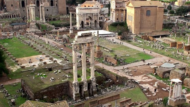 View of the Roman Forum from the Palatine Hill, Rome