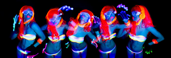 sexy neon uv glow dancer