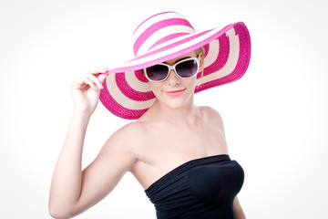 Beautiful woman in a hat