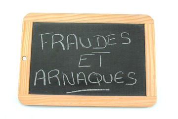 Obraz premium ardoise fraudes et arnaques