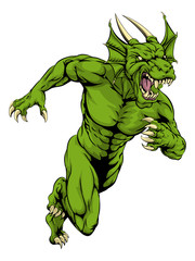 Dragon mascot sprinting