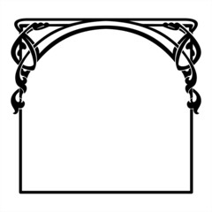 square decorative frame in the art Nouveau style © Svetlana Komarova